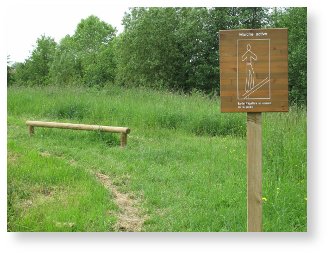 banc en bois du parcours santé